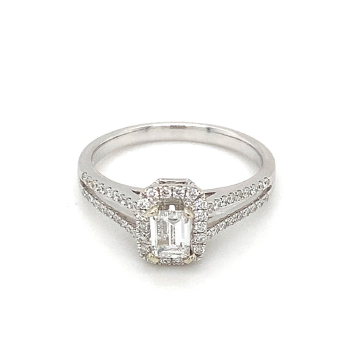 14kt White Gold .85ct Diamond Ring