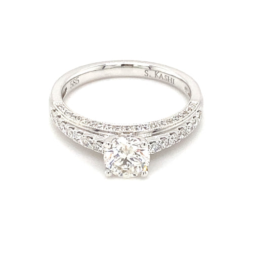 14kt White Gold 1.11ct Diamond Ring