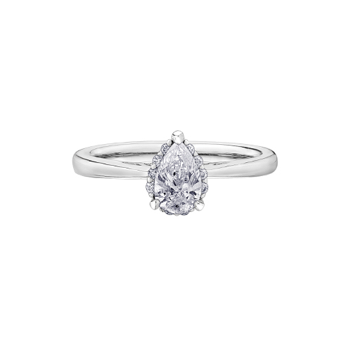 14kt White Gold Pear Shape Diamond Ring