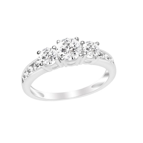 14kt Yellow Gold 1.50ct Three Stone Diamond Ring