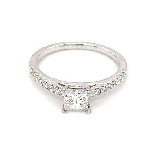 14kt White Gold .86ct Diamond Ring
