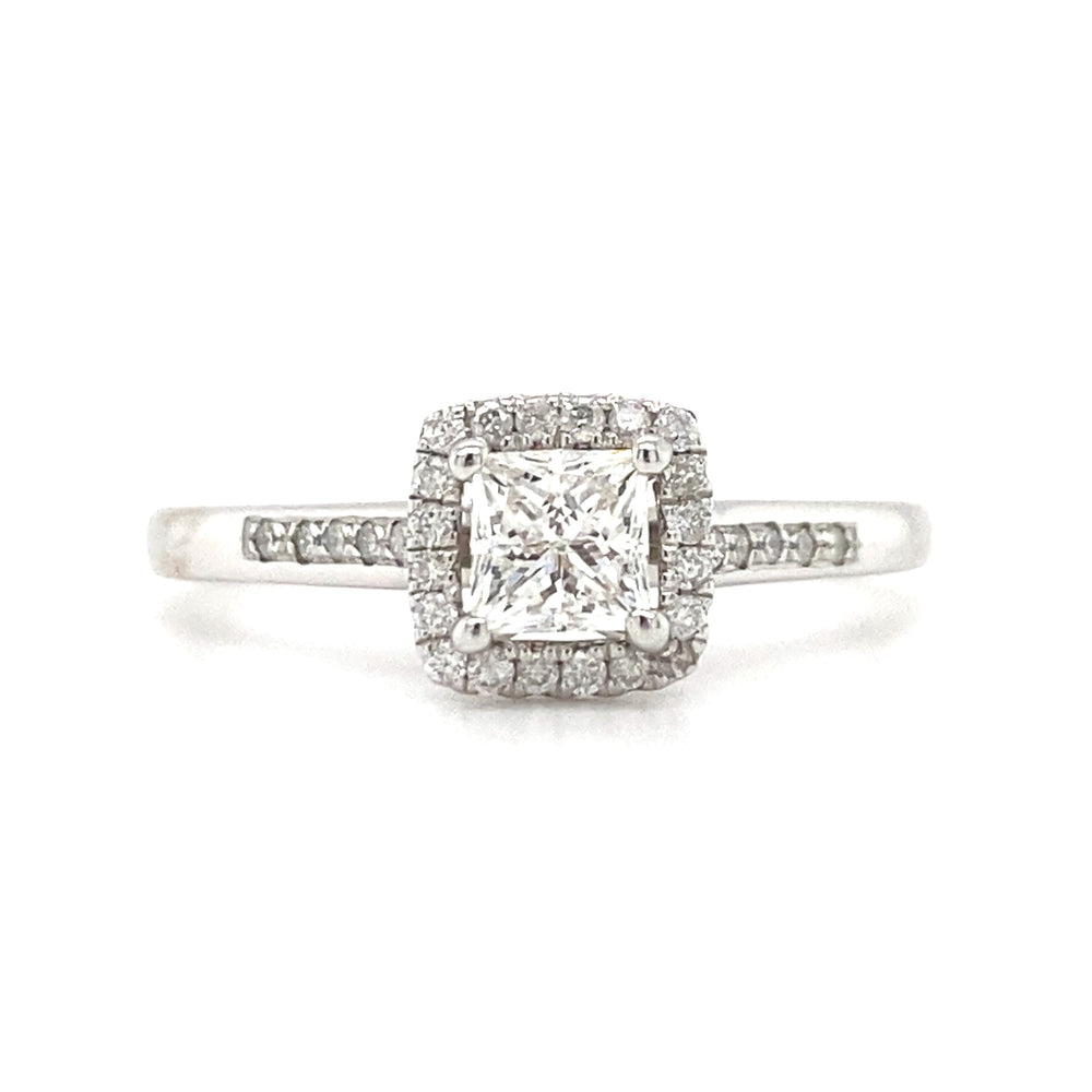 10kt White Gold Princess Cut Diamond Ring