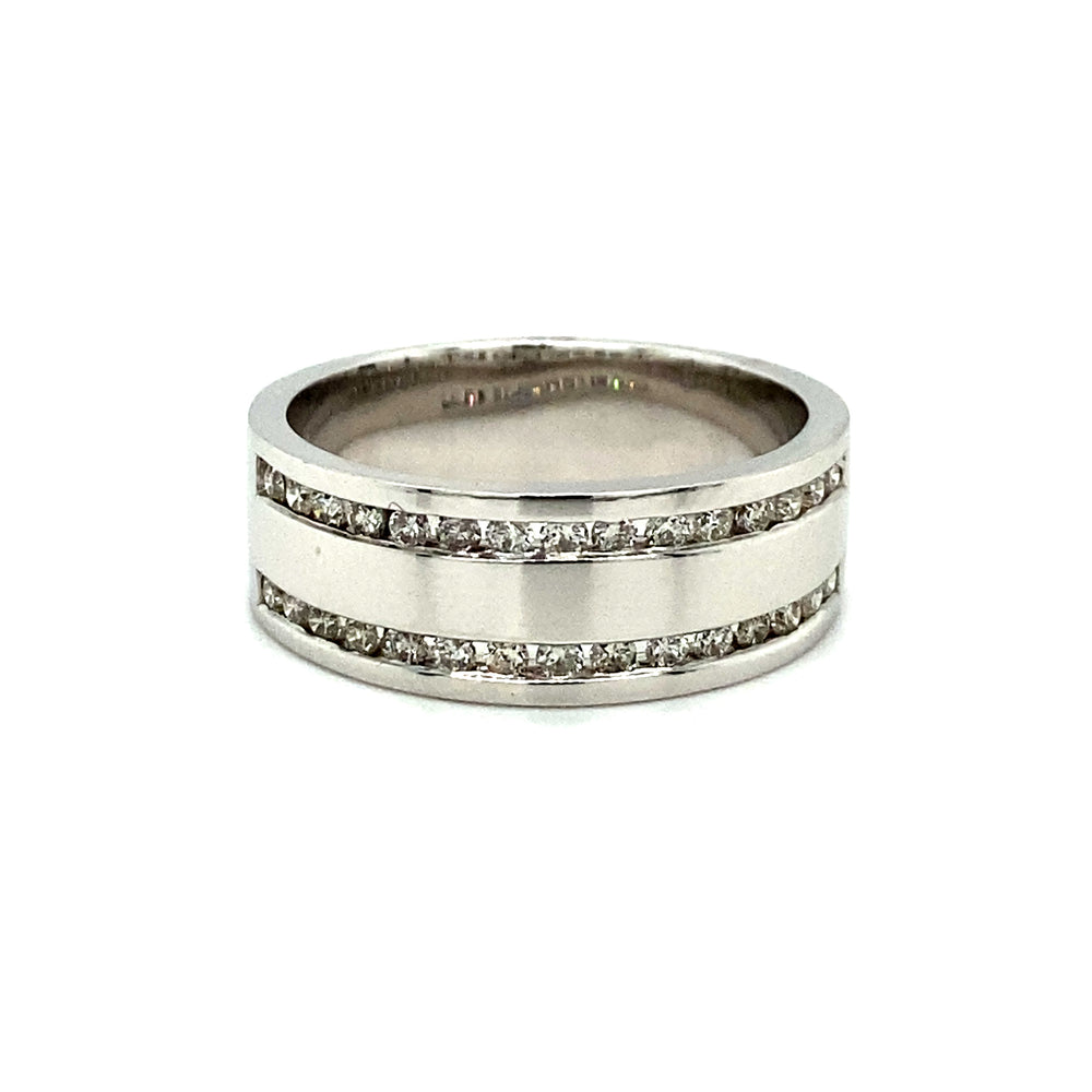 10kt White Gold Band with 0.70ct Diamonds