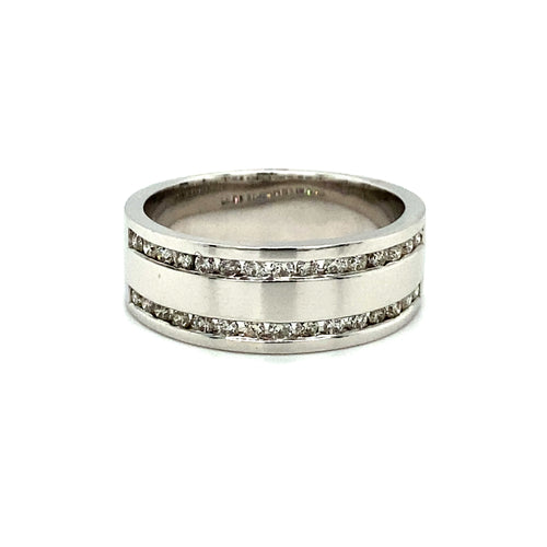 10kt White Gold Band with 0.70ct Diamonds