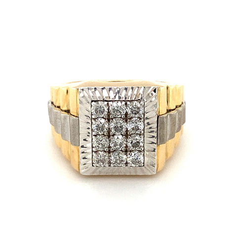 10kt Two Tone Gold 1.00ct Diamond Ring