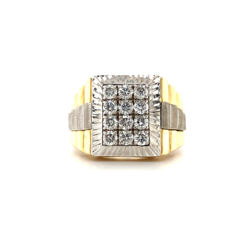 10kt Two Tone Gold 1.00ct Diamond Ring