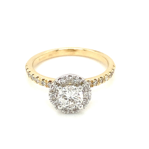 14kt Two-Tone Gold .82ct Diamond Ring