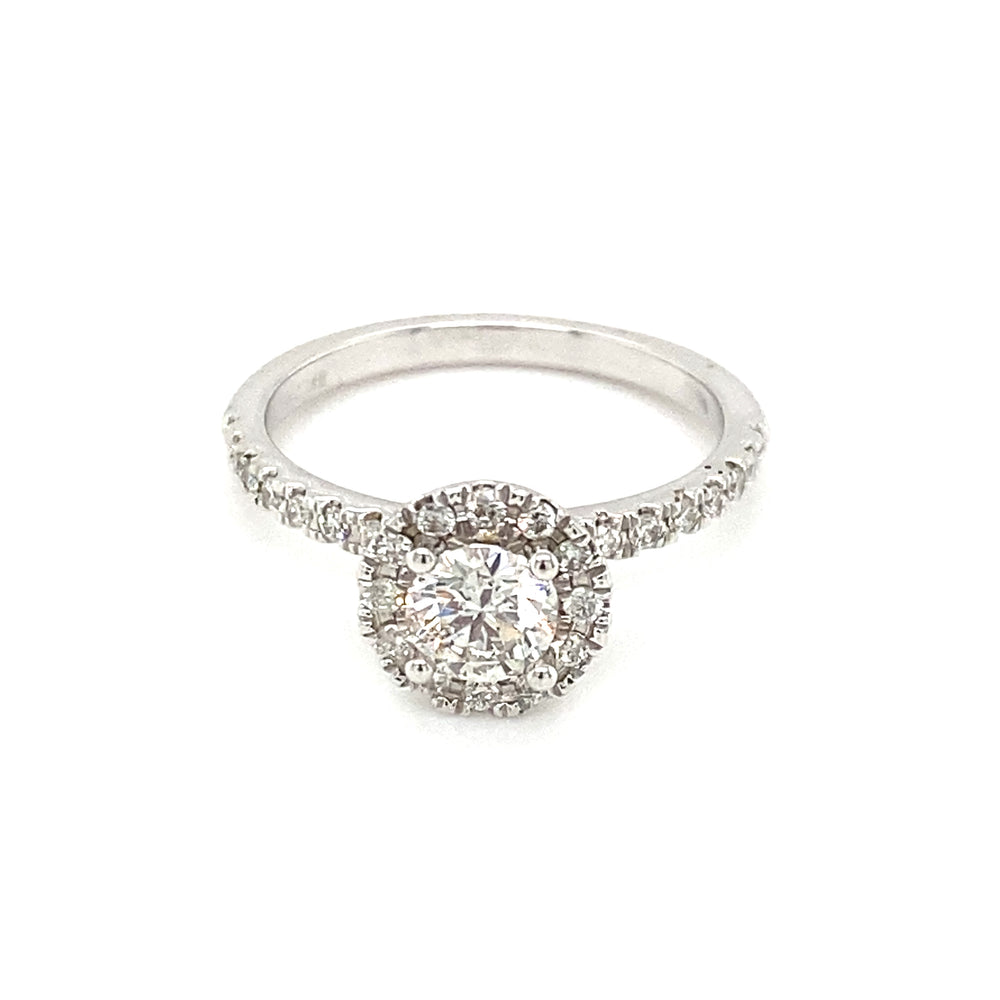 14kt White Gold .82ct Diamond Ring