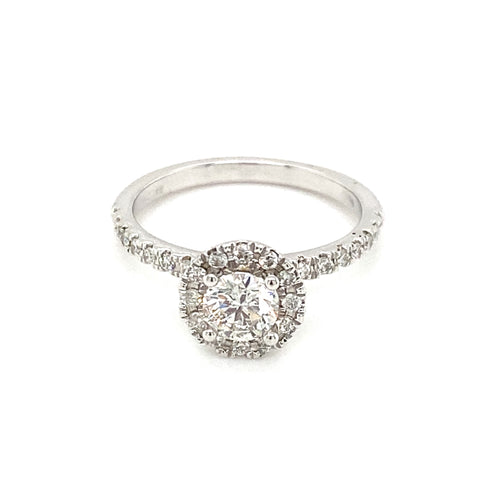 14kt White Gold .82ct Diamond Ring