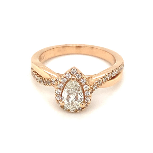 14kt Rose Gold .76ct Diamond Ring