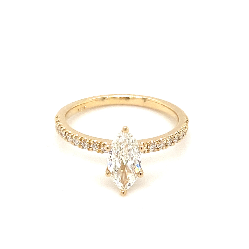 14kt Yellow Gold .87ct Diamond Ring