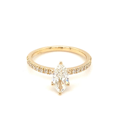 14kt Yellow Gold .87ct Diamond Ring