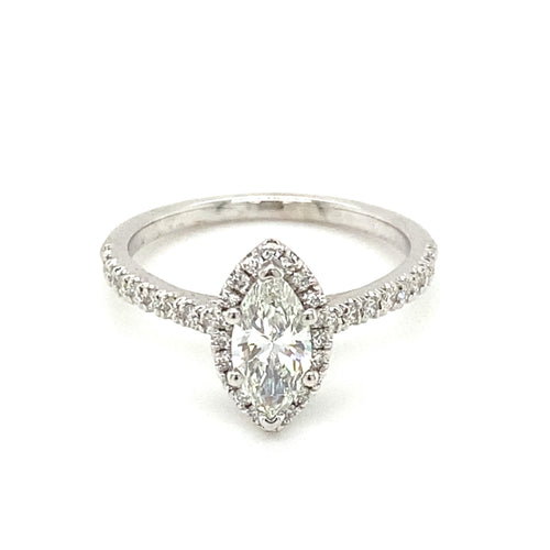 14kt White Gold .83ct Diamond Ring