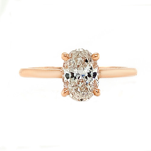 14kt Rose Gold 1.01ct Solitaire Diamond Engagement Ring