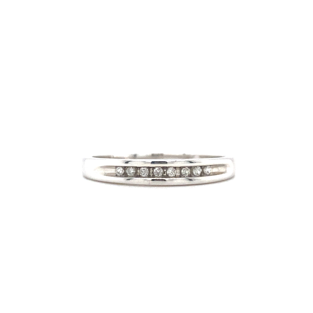 10k White Gold .05tw Blue Diamond Band