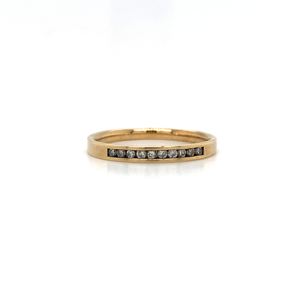 10k Yellow Gold .10tdw Diamond Band
