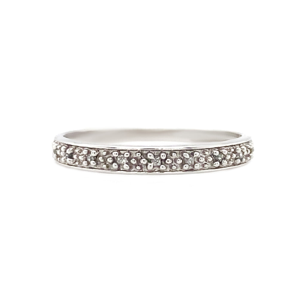 10kt White Gold Diamond Band