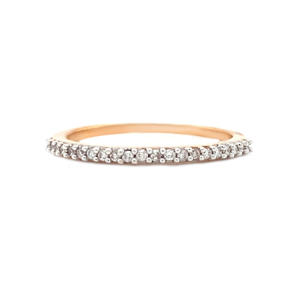 14kt Rose Gold and Diamond Band