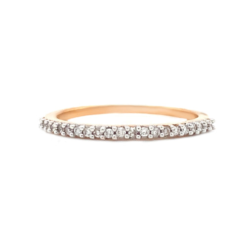 14kt Rose Gold and Diamond Band