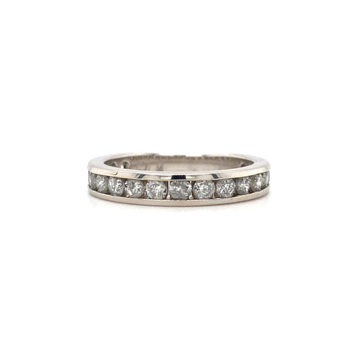 14kt White Gold and 1tw Diamond Band