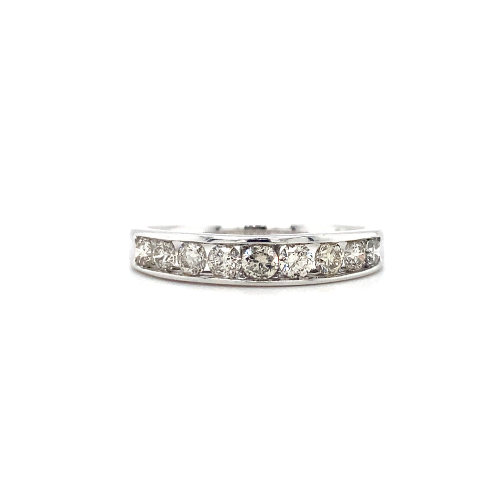 14kt White Gold and 0.75tw Diamond Band