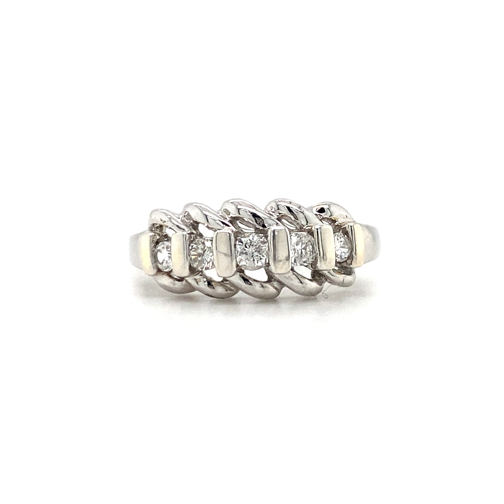 14kt White Gold Diamond Band