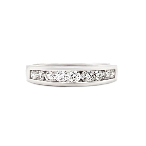 14kt White Gold and 0.45tw Diamond Band