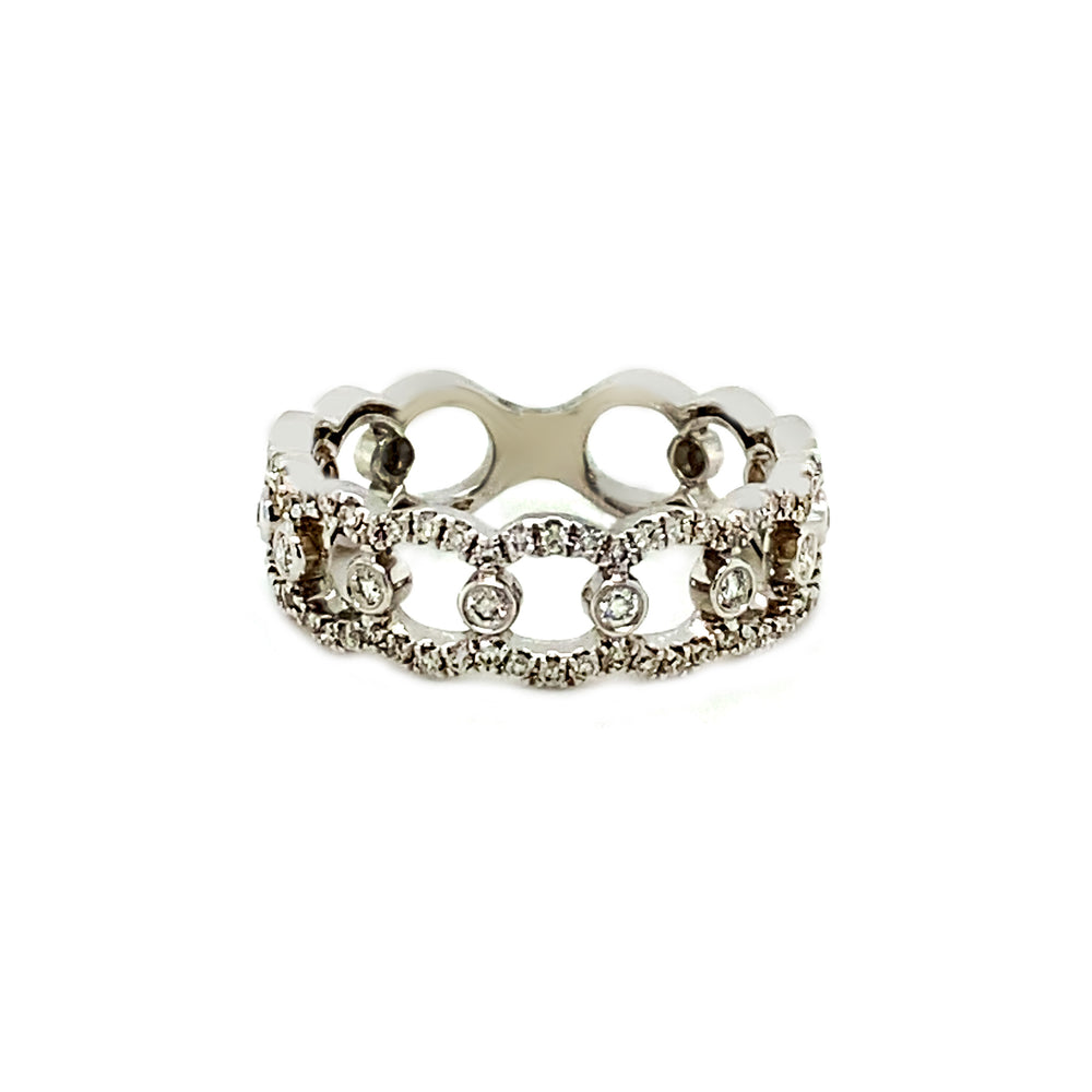 14kt White Gold Diamond Band