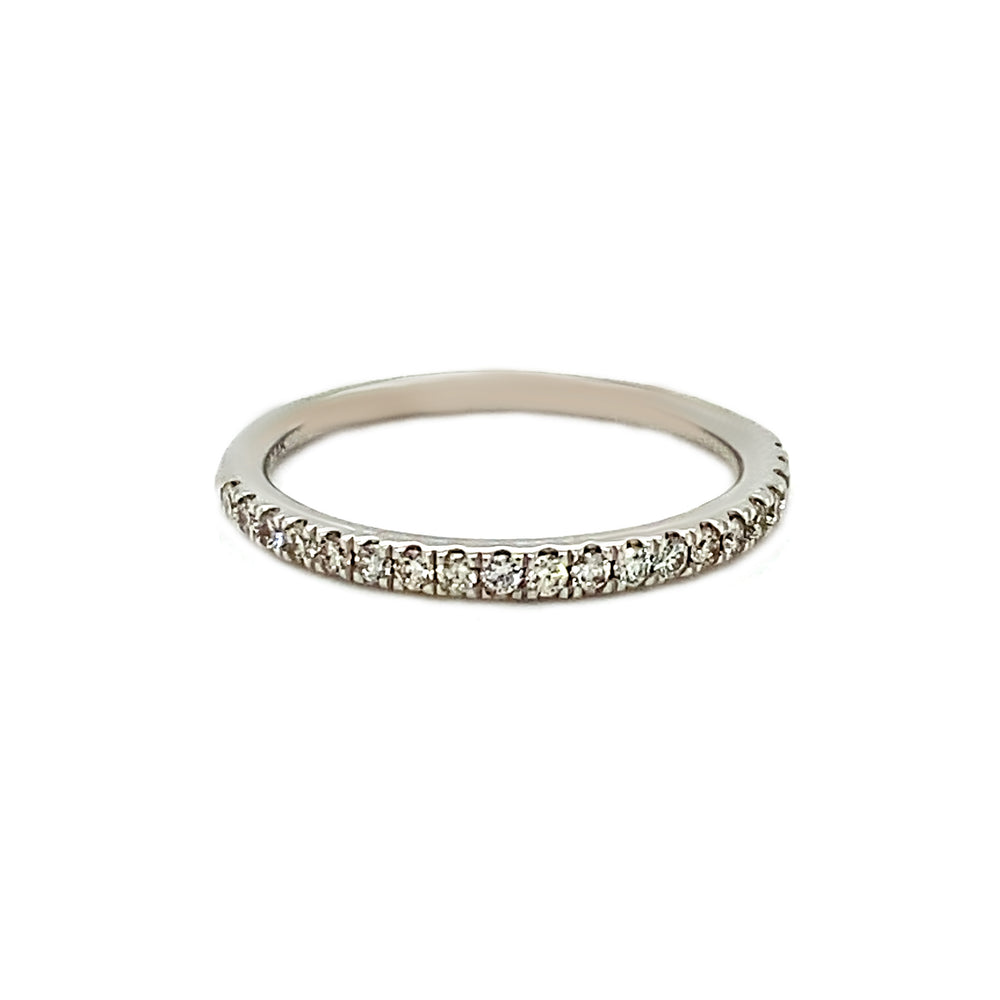 14kt White Gold and Diamond Band