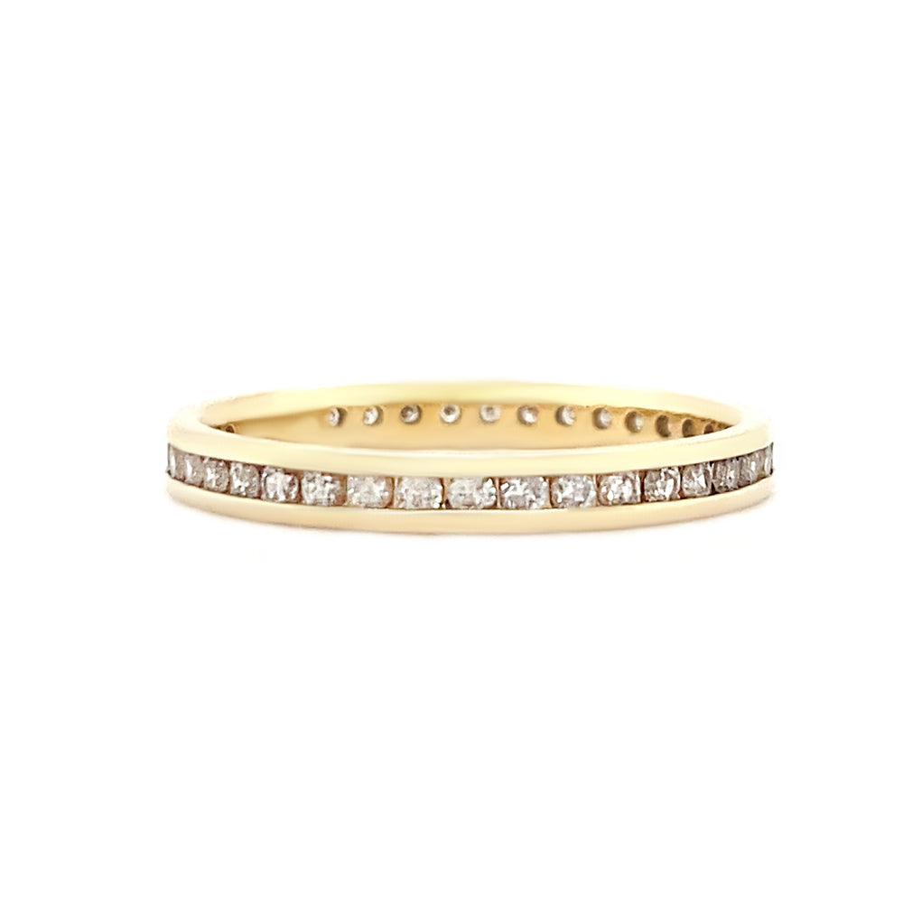 14kt Yellow Gold and Diamond Band