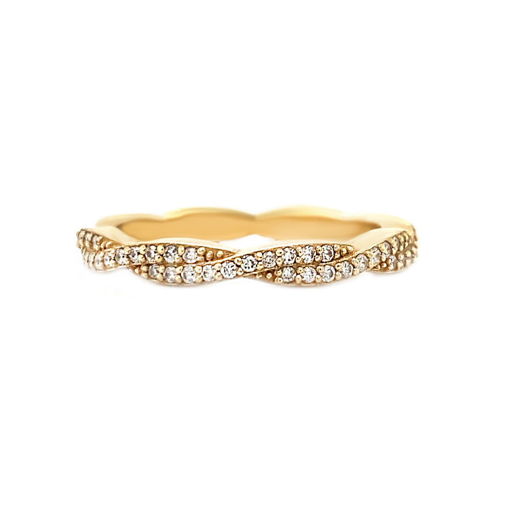 14kt Yellow Gold Diamond Band