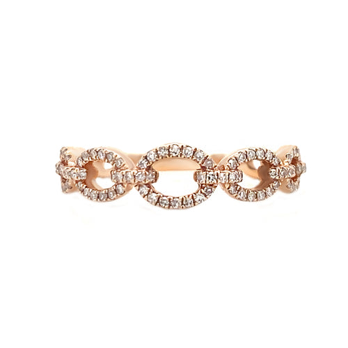 14kt Rose Gold Diamond Band