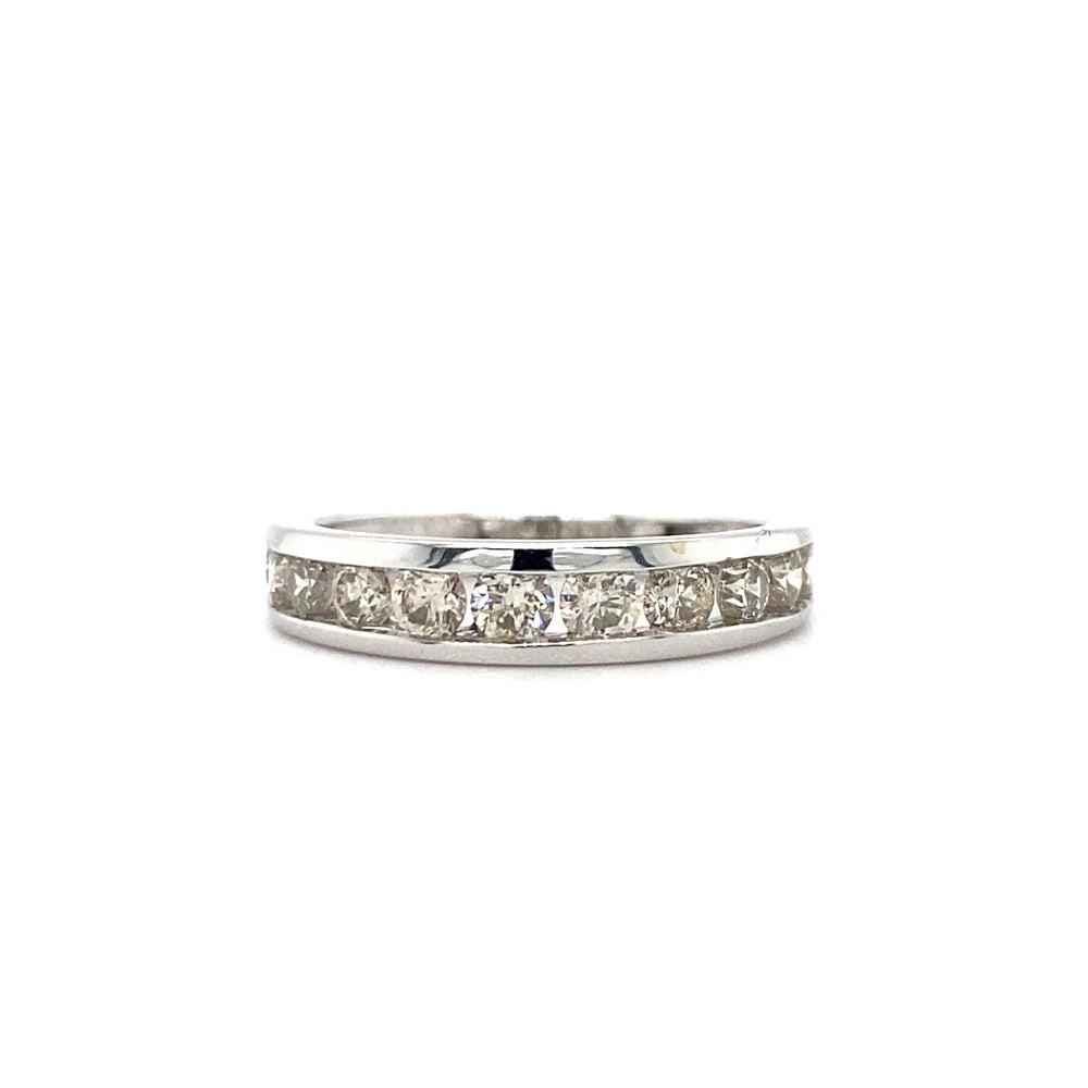 14kt White Gold and 1tw Diamond Band