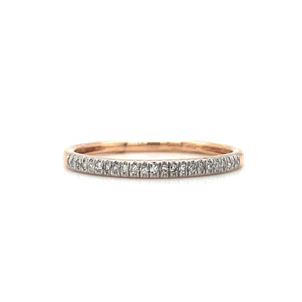 10kt Rose Gold and 0.08tw Diamond Band