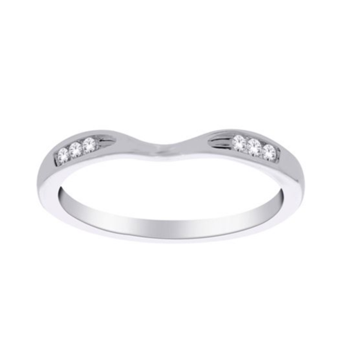 10kt White Gold .07 ct Diamond Band