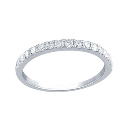 14kt White Gold .33 ct Diamond Band