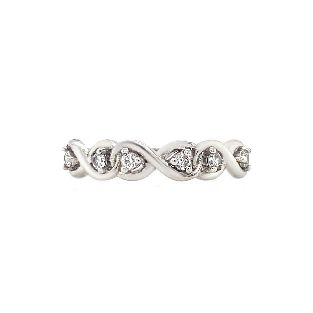 14kt White Gold Diamond Band