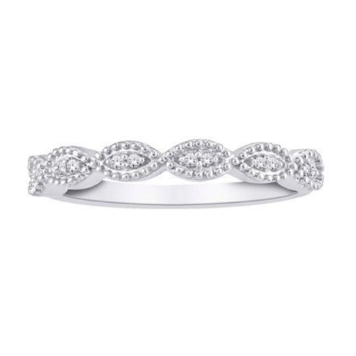 10kt White Gold .05 ct Diamond Band