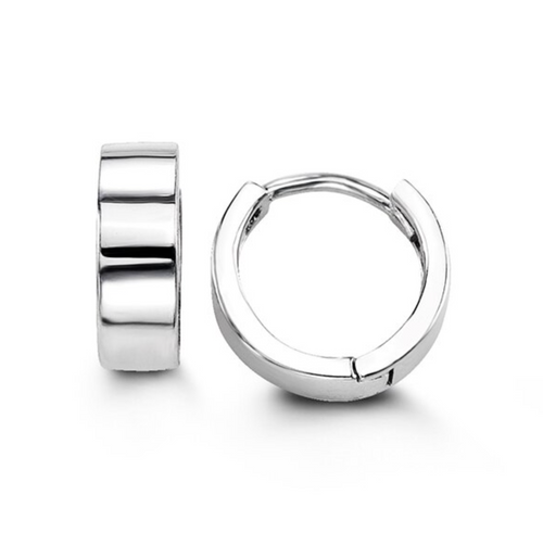 Sterling Silver Squared Huggie Earrings
