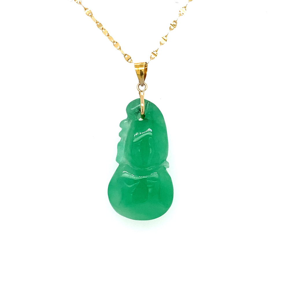 10/14K Yellow Gold Jade Pendant