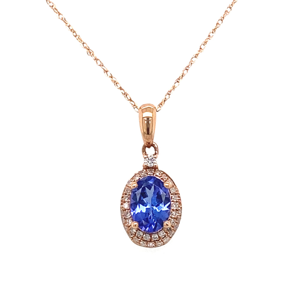 10kt Rose Gold Tanzanite & Diamond