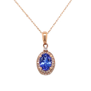 10kt Rose Gold Tanzanite & Diamond