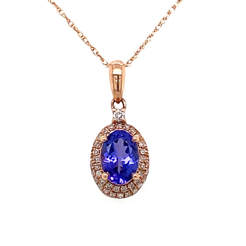 10kt Rose Gold Tanzanite & Diamond