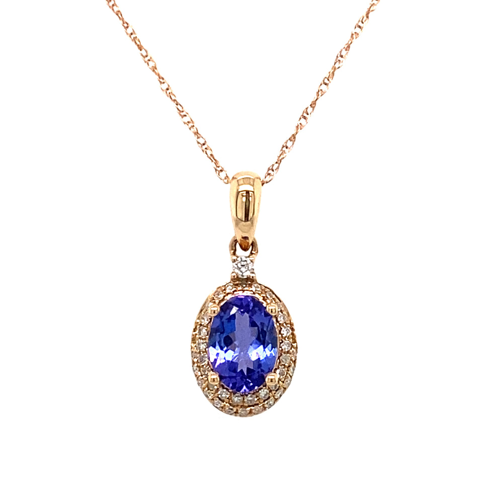 10kt Rose Gold Tanzanite & Diamond