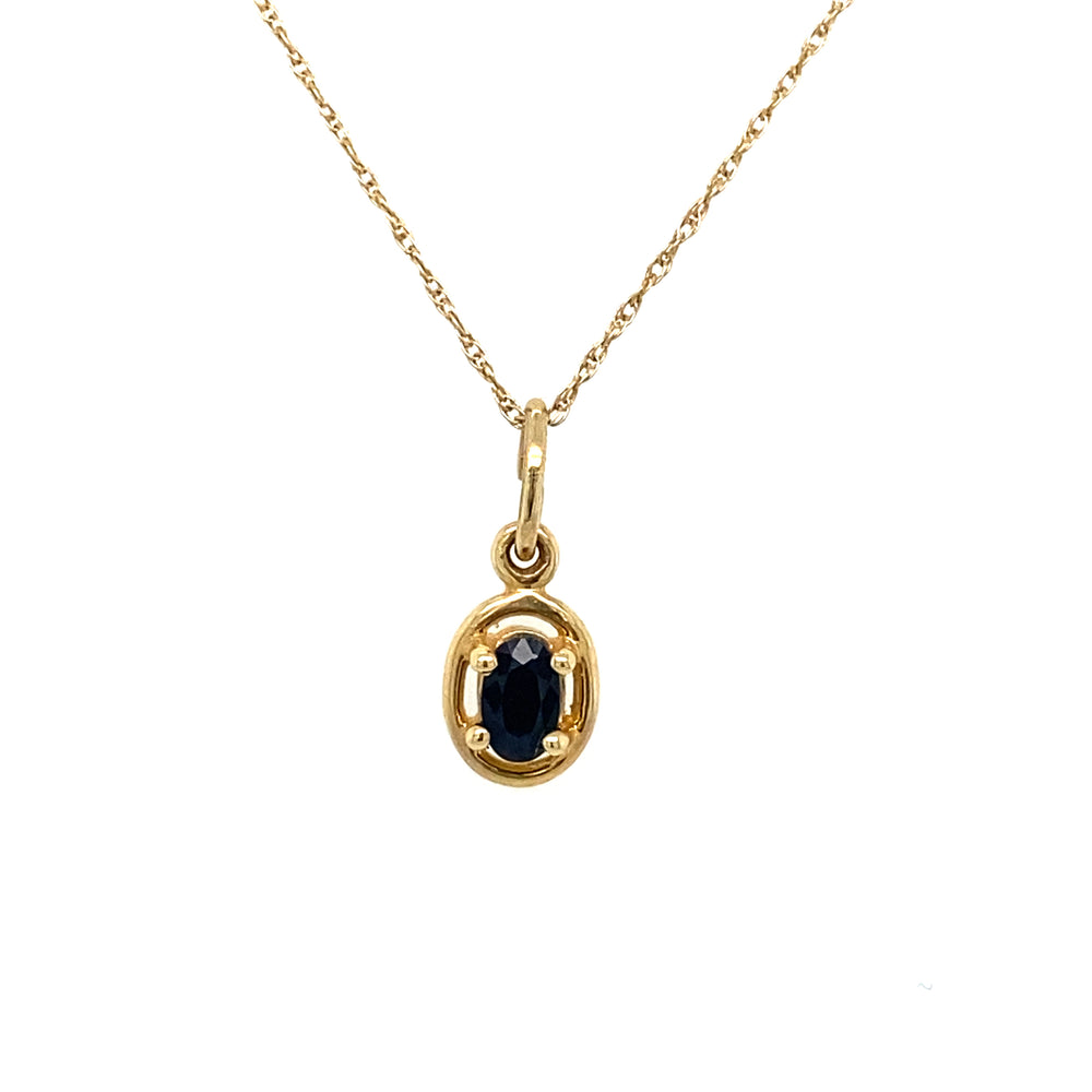 10kt Yellow gold Sapphire Pendant