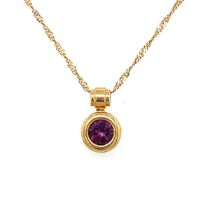 10KT Yellow Gold Amethyst Pendant