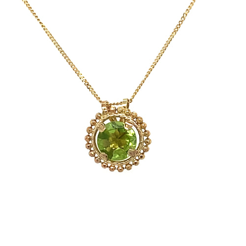 10KT Yellow Gold Peridot pendant
