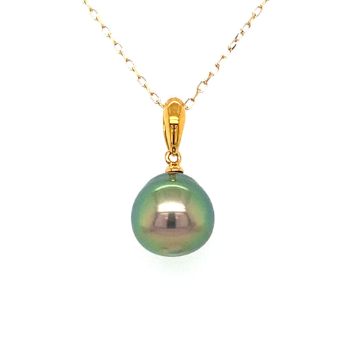 14K Yellow Gold Tahitian Pearl Pendant