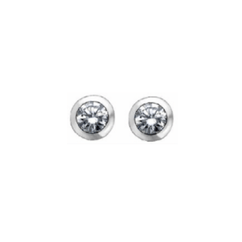 10kt White Gold Diamond Earrings