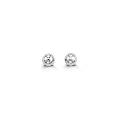 14kt White Gold Ball Stud Earrings 4mm